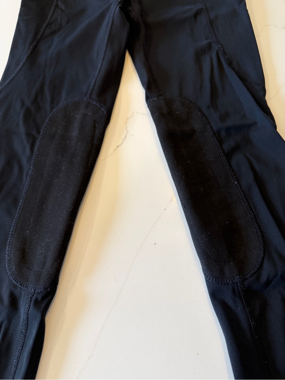 Girl’s Black Performance Riding Tights - Picture 2 of 4